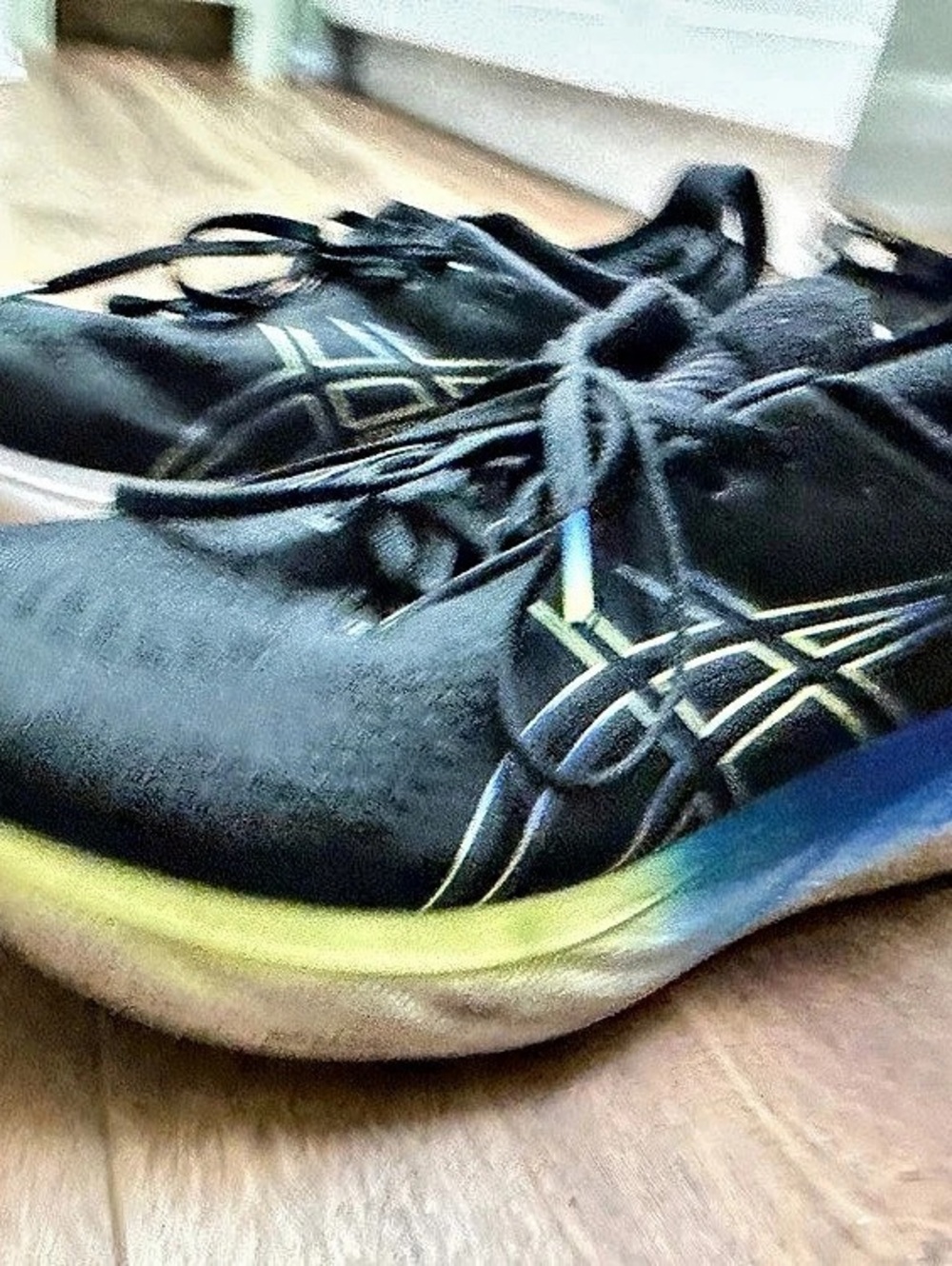ASICS NOVABLAST 5 Athletic Shoes Black & Blue US 11 NWT